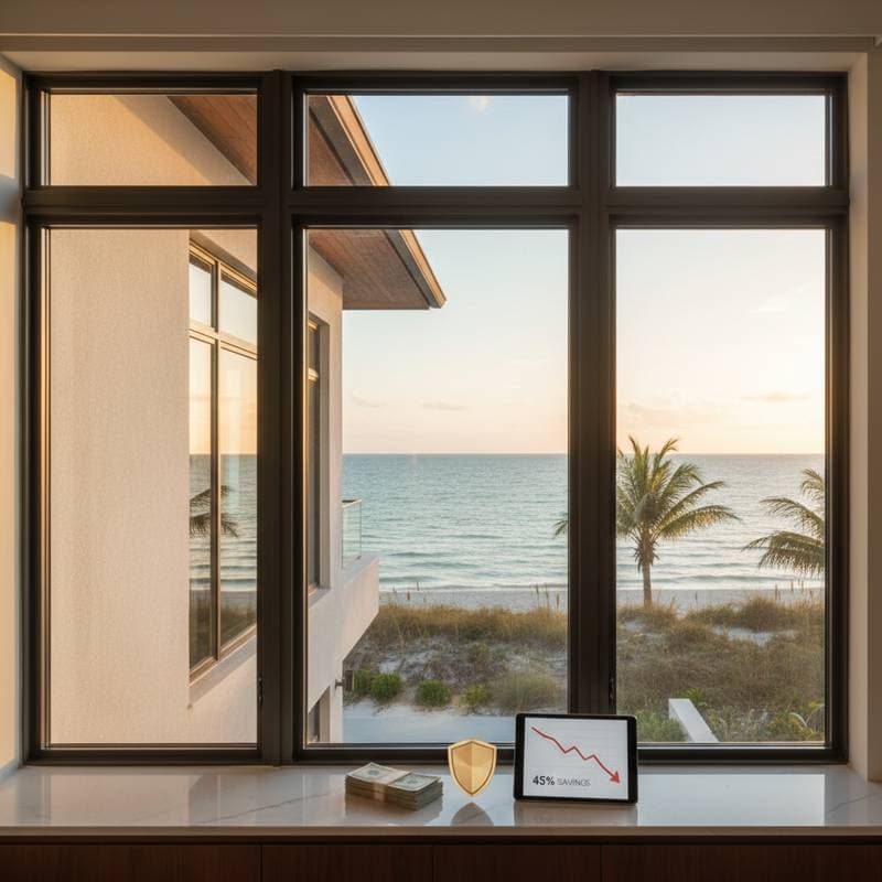 Featured image for Impact Windows Cut Coastal Insurance Bills 45%