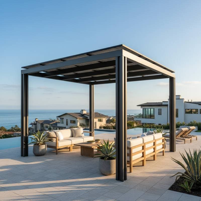 Featured image for Solar Pergolas Generate Power While Shading Your Patio