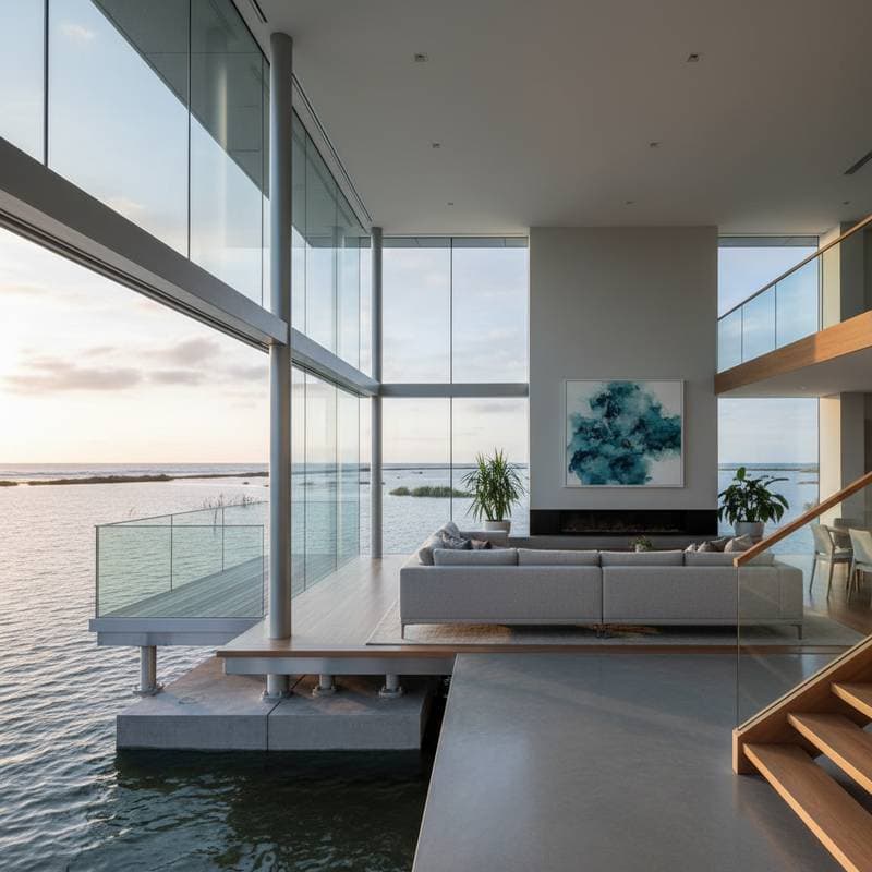 Featured image for Amphibious Foundations Let Coastal Homes Float in Floods