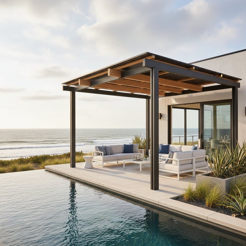 Featured image for Solar Pergolas Cost $12K-$30K for Coastal Shade and Power