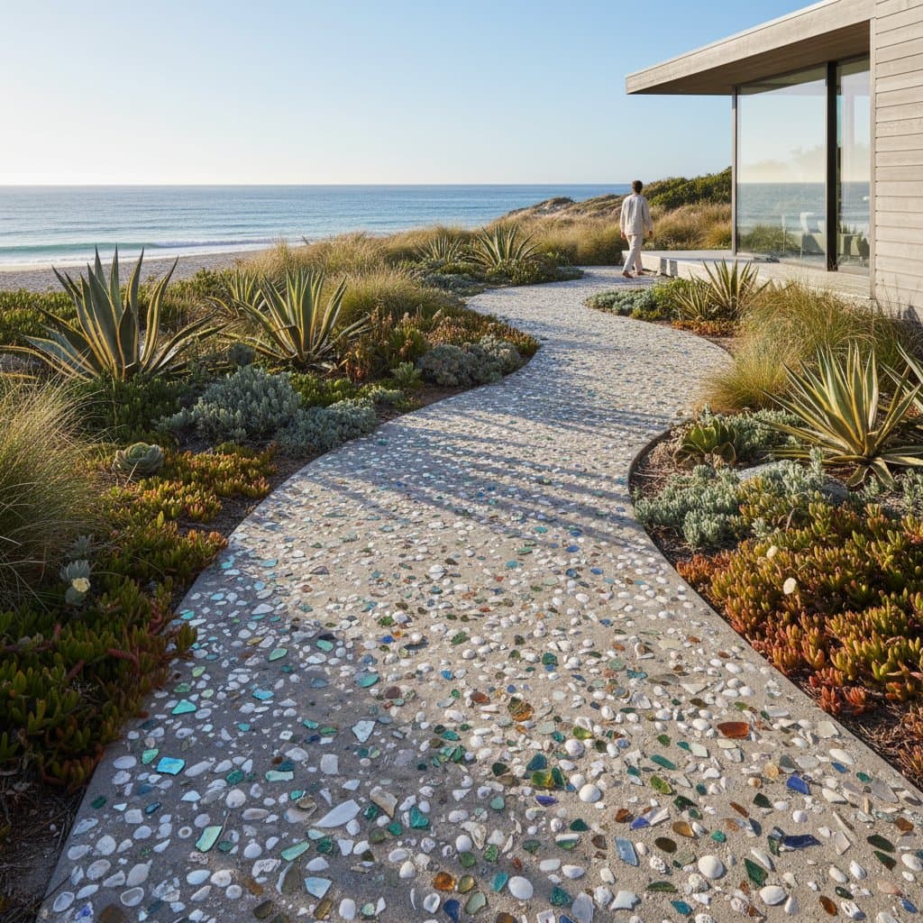 Preview image for Shell and Glass Concrete Paths Cost $8-$18 Per Foot