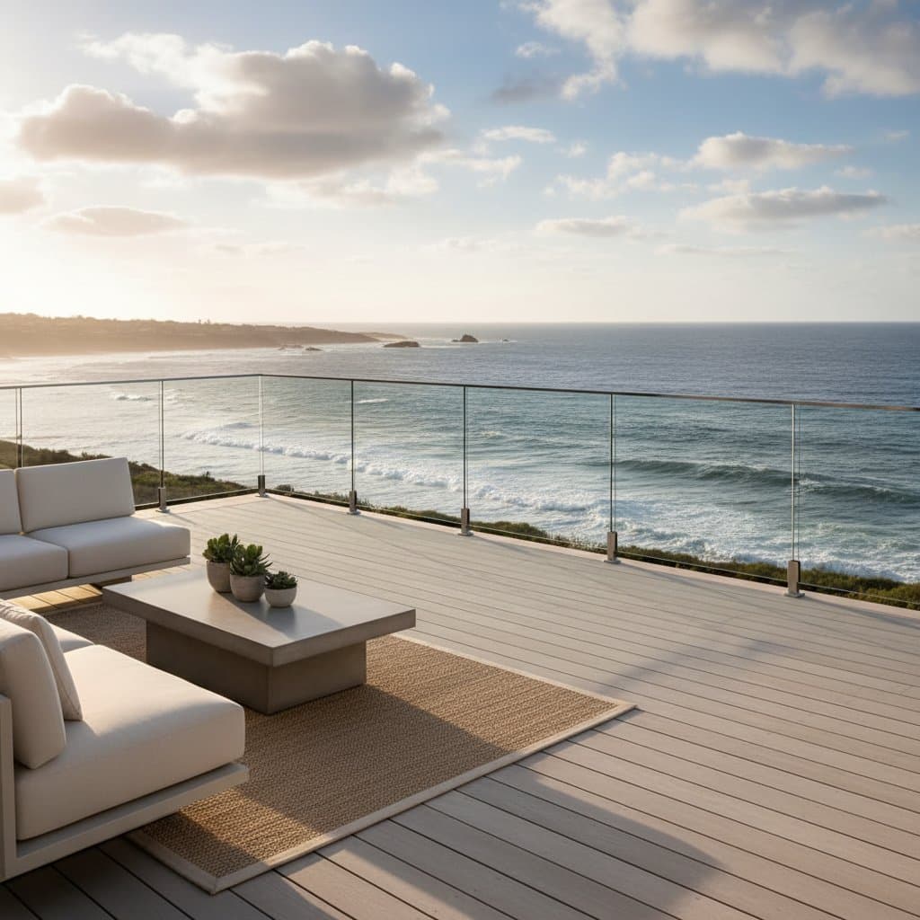Featured image for Why Glass Railings Beat Wood on Oceanfront Decks