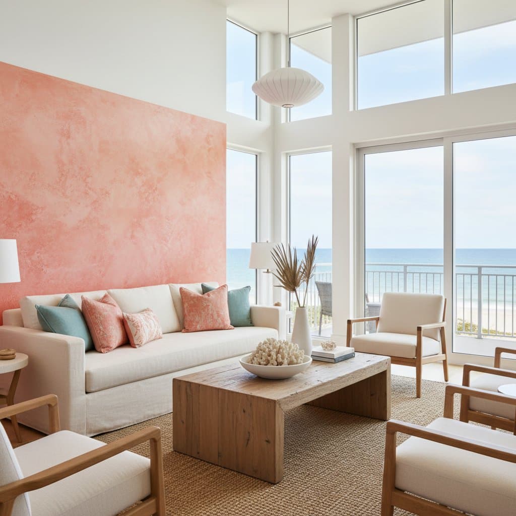 Preview image for Why Coral Brings Energy and Calm to Beach Homes