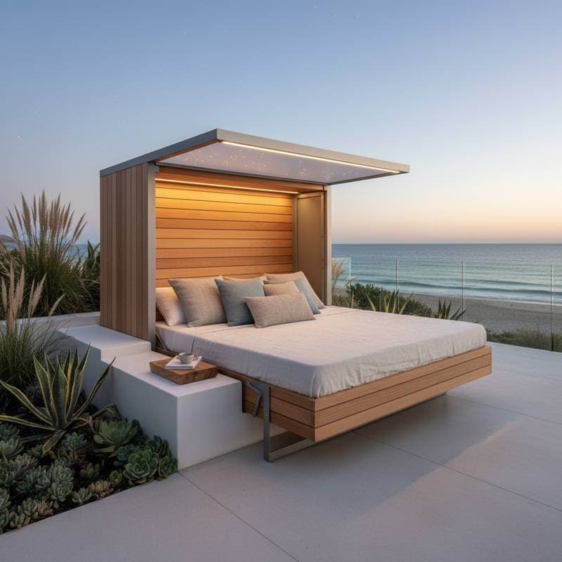 Featured image for Outdoor Murphy Beds Transform Coastal Backyards Into Sleep Pods