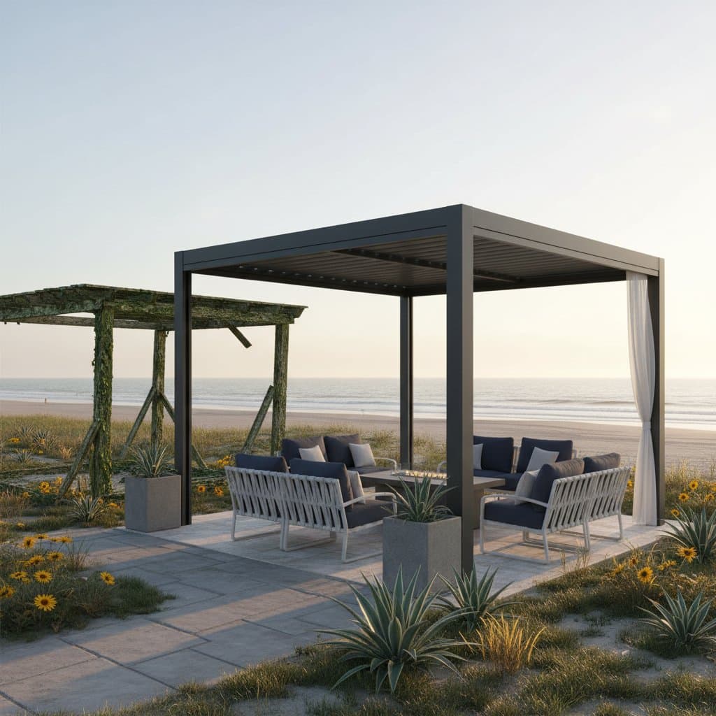 Featured image for Why Aluminum Pergolas Outlast Wood 3x in Salt Air