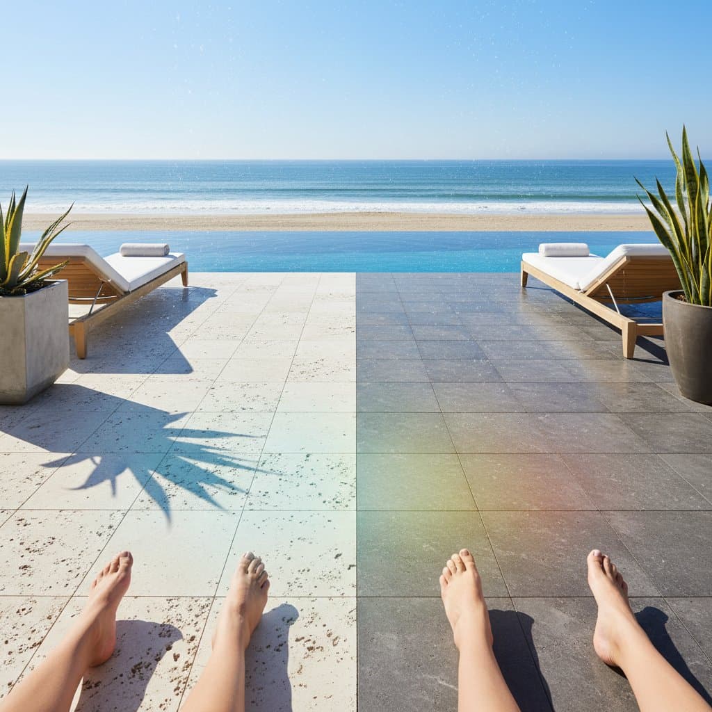 Featured image for Limestone vs Travertine: Which Stays Cooler by the Ocean?