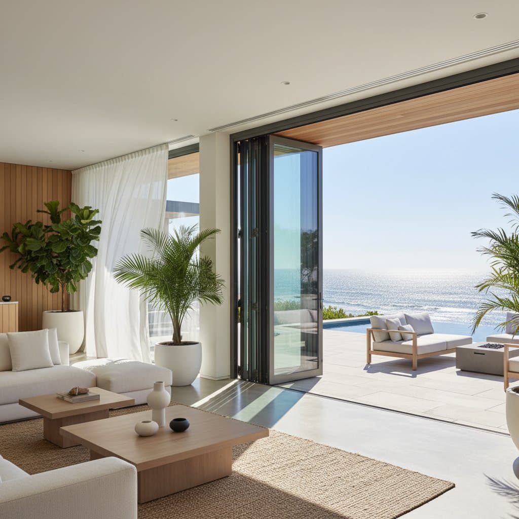 Featured image for Accordion Glass Walls Blur Indoor-Outdoor Living