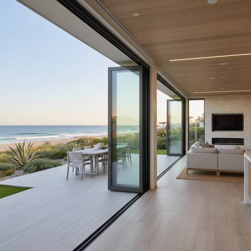 Featured image for Coastal Patios Become Year-Round Rooms with Glass Doors