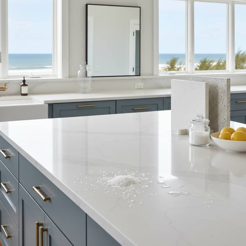 Featured image for Why Quartz Survives Salt Air Better Than Granite