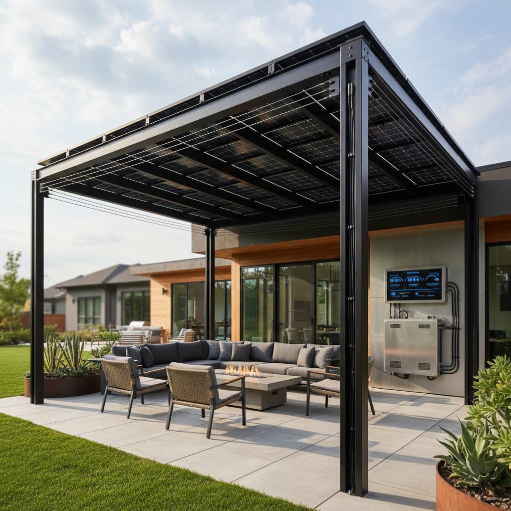 Featured image for Solar Pergolas Blend Shade, Style, and Energy Savings