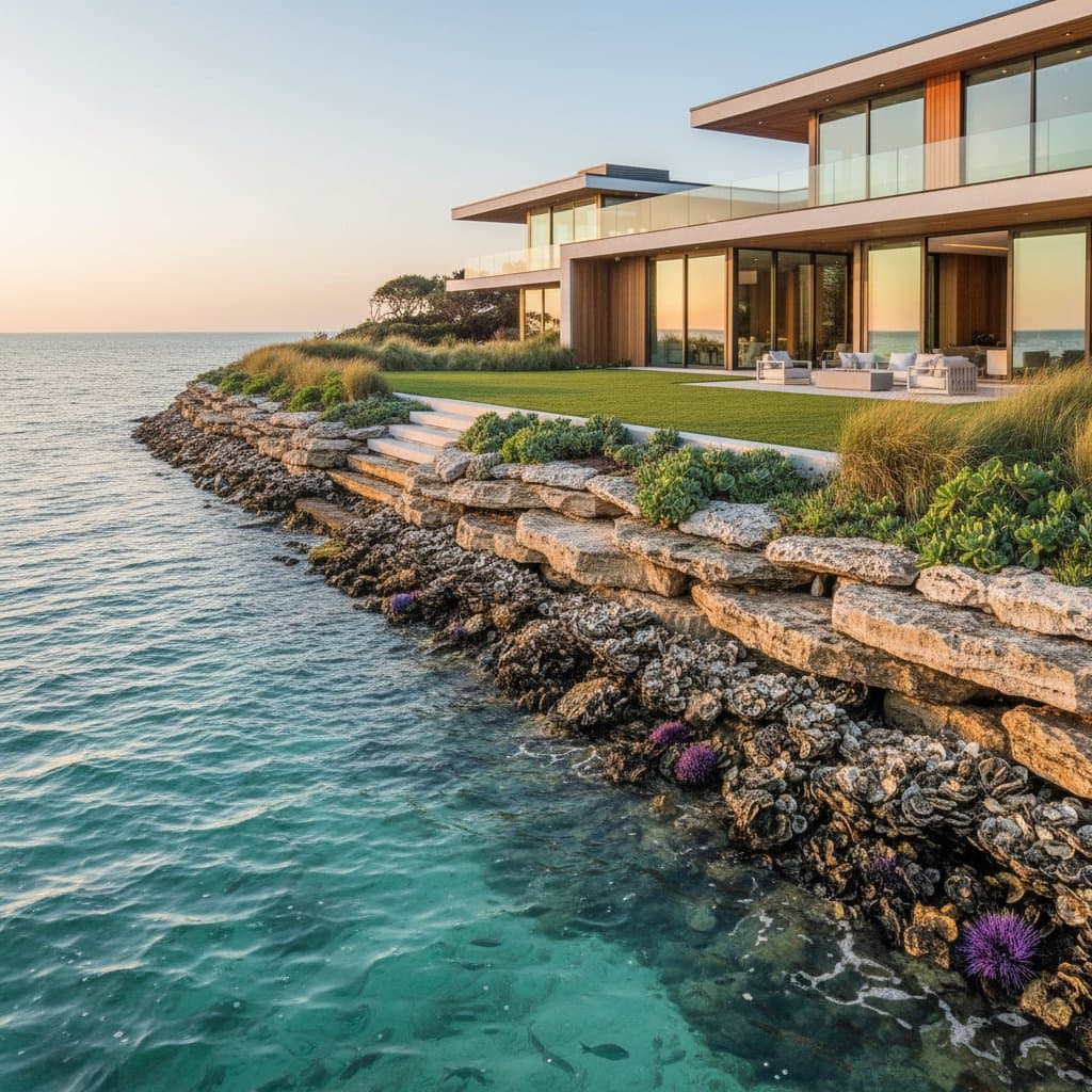 Featured image for Why Luxury Homes Swap Concrete for Living Seawalls
