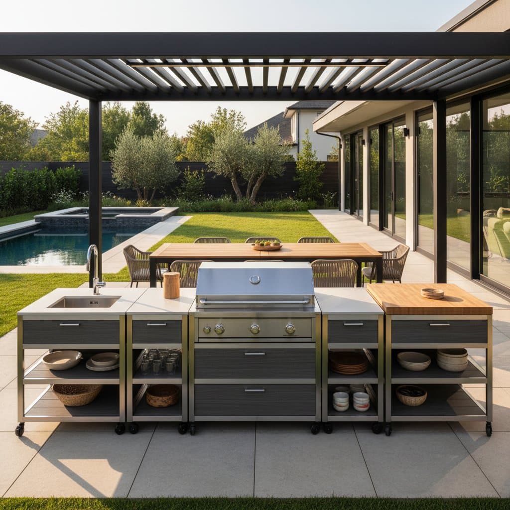 Featured image for Modular Outdoor Kitchens Let You Reconfigure in Minutes