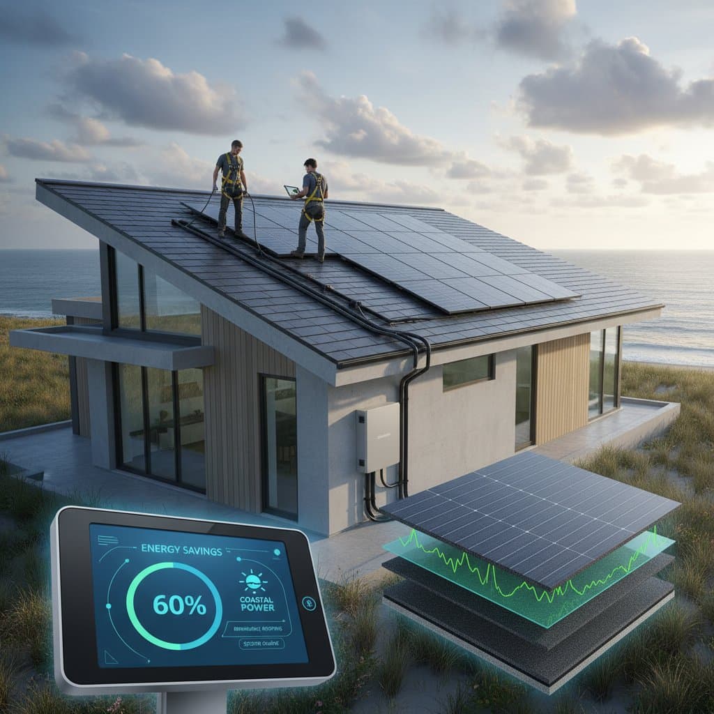 Featured image for Solar Shingles Cut Coastal Energy Bills 60%