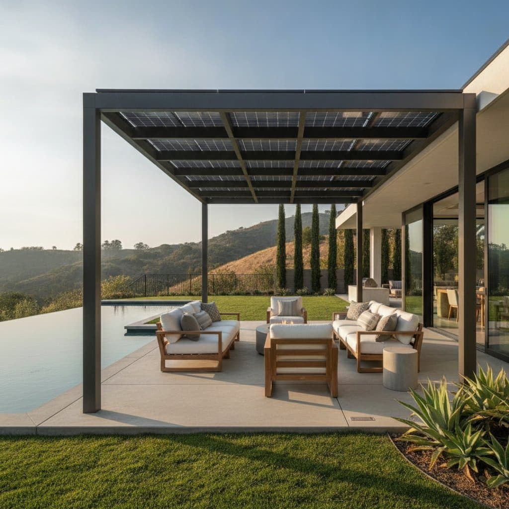 Featured image for Solar Pergolas Cut Electric Bills While Shading Patios