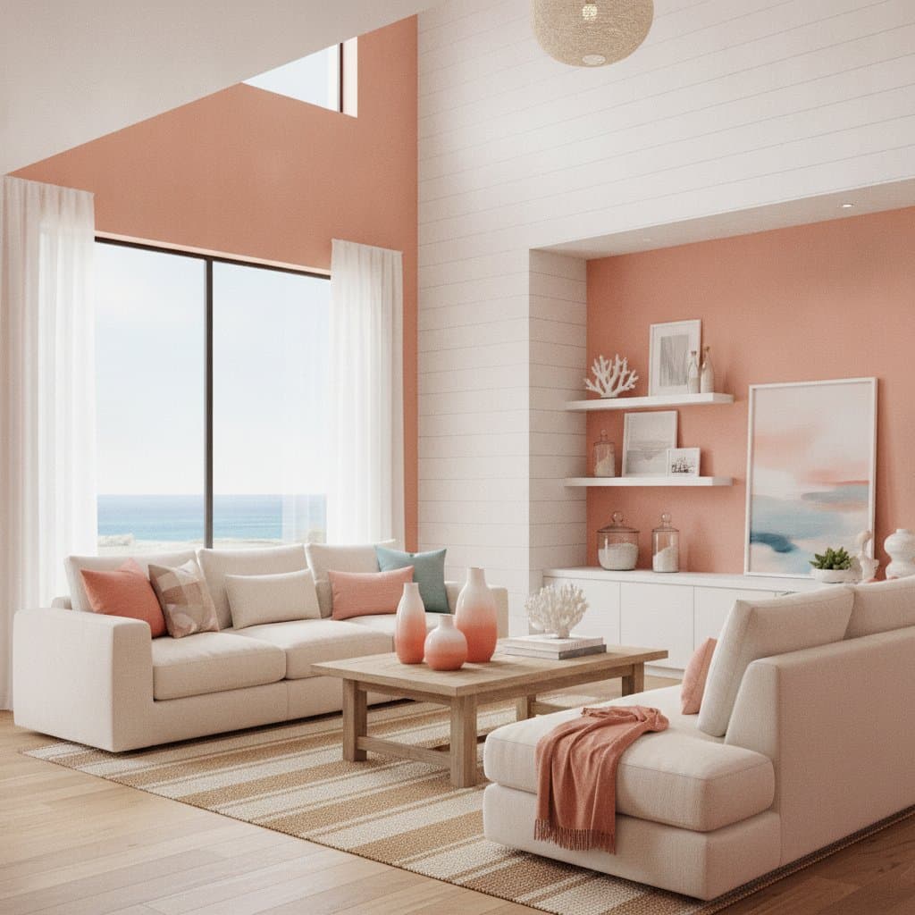 Featured image for Coral Tones Bring Warmth to Coastal Home Remodels